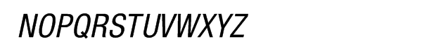 Helvetica® 57 Condensed Oblique Font UPPERCASE