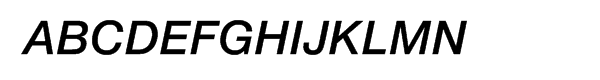 Helvetica® 66 Medium Italic Font UPPERCASE