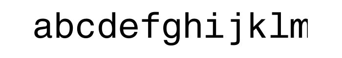 Helvetica Monospaced Pro Font LOWERCASE
