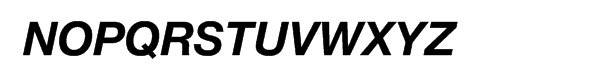 Helvetica Neue Bold Italic for IBM Font UPPERCASE