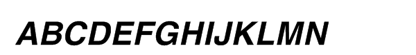 Helvetica™ World Bold Italic Font UPPERCASE