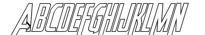 Heroes Assemble Outline Italic Font UPPERCASE