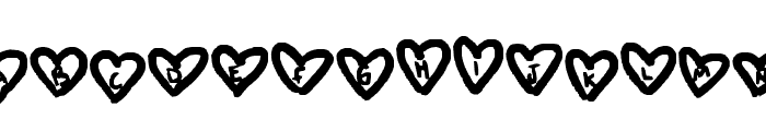 hearts love Font UPPERCASE