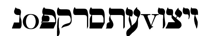 hebrew Font LOWERCASE