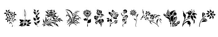 HFF Floral Stencil Font UPPERCASE