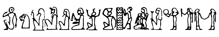 Hieroglify Font UPPERCASE