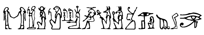 Hieroglify Font UPPERCASE