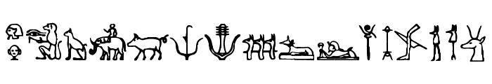 Hieroglify Font LOWERCASE