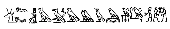 Hieroglify Font LOWERCASE