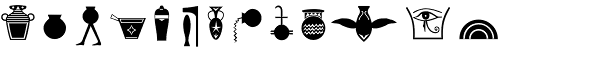 Hieroglyph J Regular Font LOWERCASE