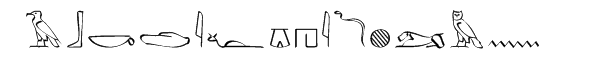 Hieroglyphics Phonetic™ Font LOWERCASE