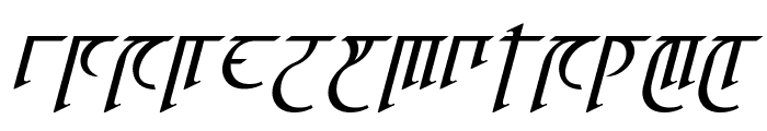 High Drowic Italic Font LOWERCASE