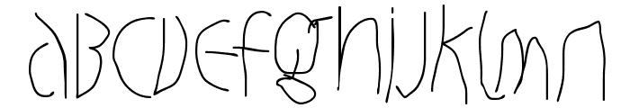 Hingehudelt Font LOWERCASE