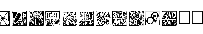 Hippy Stamp Font LOWERCASE