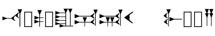 Hittite Font LOWERCASE