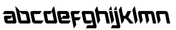 Hollow Point Leftalic Font LOWERCASE