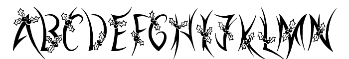Holly Christmas Font LOWERCASE