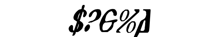 Holy Empire Condensed Italic Font OTHER CHARS