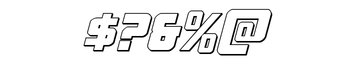 Hong Kong Hustle 3D Italic Font OTHER CHARS