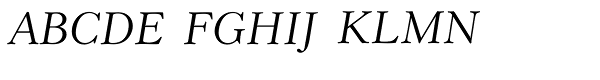 Horley Old Style Pro Italic Font UPPERCASE