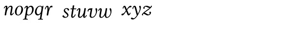 Horley Old Style Pro Italic Font LOWERCASE