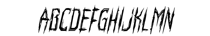 Horroroid Condensed Italic Font UPPERCASE