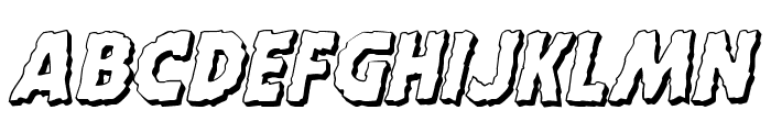 Horroween 3D Italic Font UPPERCASE