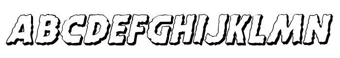 Horroween 3D Italic Font LOWERCASE