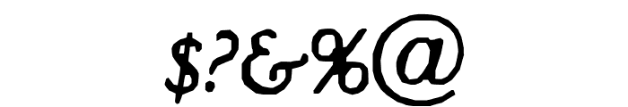 Hultog Italic Font OTHER CHARS