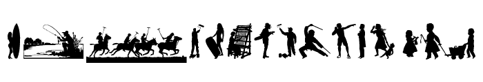 Human Silhouettes Free Nine Font UPPERCASE