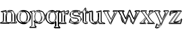 Hungover Outline Font LOWERCASE