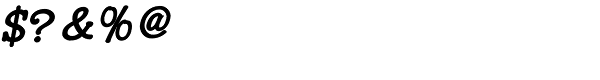Hunniwell Bold-Italic Font OTHER CHARS