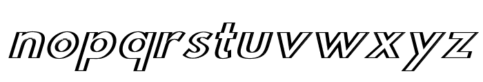 Hussar Outliner Oblique Font LOWERCASE