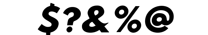 Hussar Woodtype Black Oblique Font OTHER CHARS