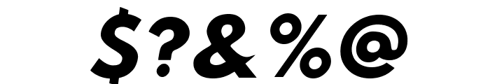 Hussar Woodtype Bold Oblique Font OTHER CHARS