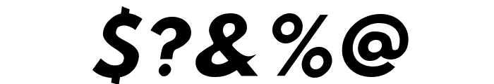 Hussar Woodtype SemiBold Oblique Font OTHER CHARS