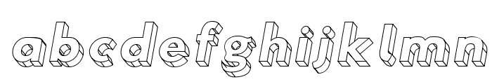 Hussar3D Three Italic Font LOWERCASE