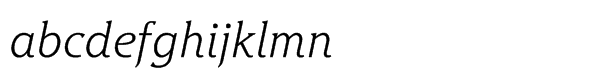 Hybrid Light ItalicMultilingual Font LOWERCASE