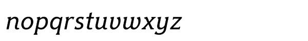 Hybrid Medium ItalicMultilingual Font LOWERCASE