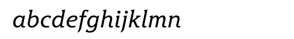 Hybrid Multilingual Medium Italic Font LOWERCASE