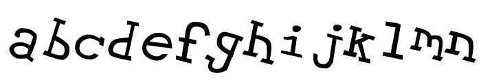 Hypewriter Italic Font LOWERCASE