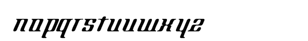 Hypnotrance Oblique Font LOWERCASE