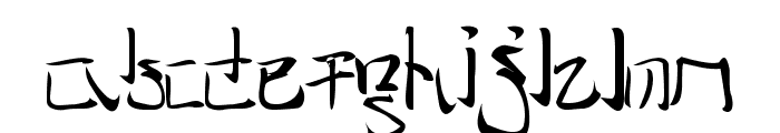 I2technoBrush Font LOWERCASE