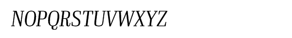 Ibis Display Condensed Extra Light Italic Font UPPERCASE