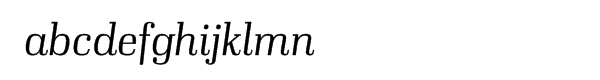 Ibis Display Extra Light Italic Font LOWERCASE