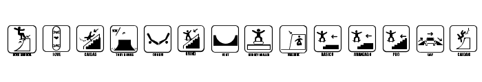 ICONOS SKATE Font UPPERCASE