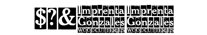 Imprenta Gonzales Font OTHER CHARS