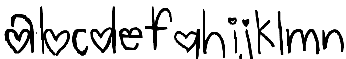 imperfect heart Font LOWERCASE