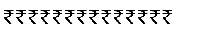 Indian Rupee Font Font LOWERCASE