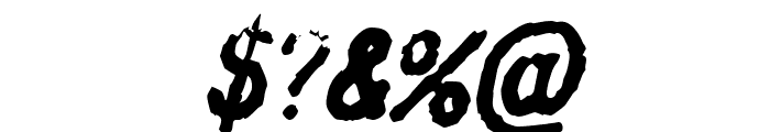 Inkbleed Oblique Font OTHER CHARS